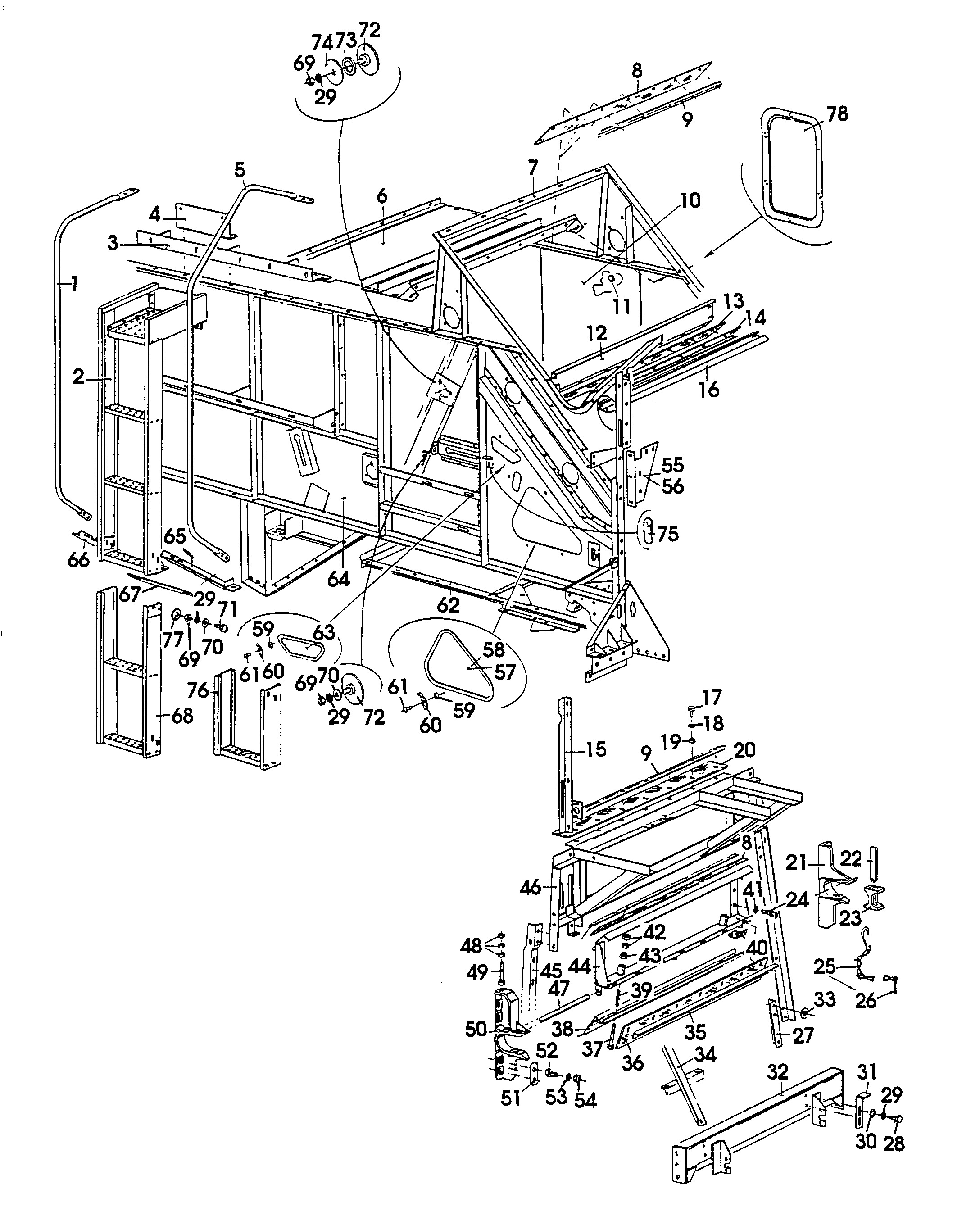FRONT FRAME & ATTACHING PARTS for Ford 1500 (053) | CROP