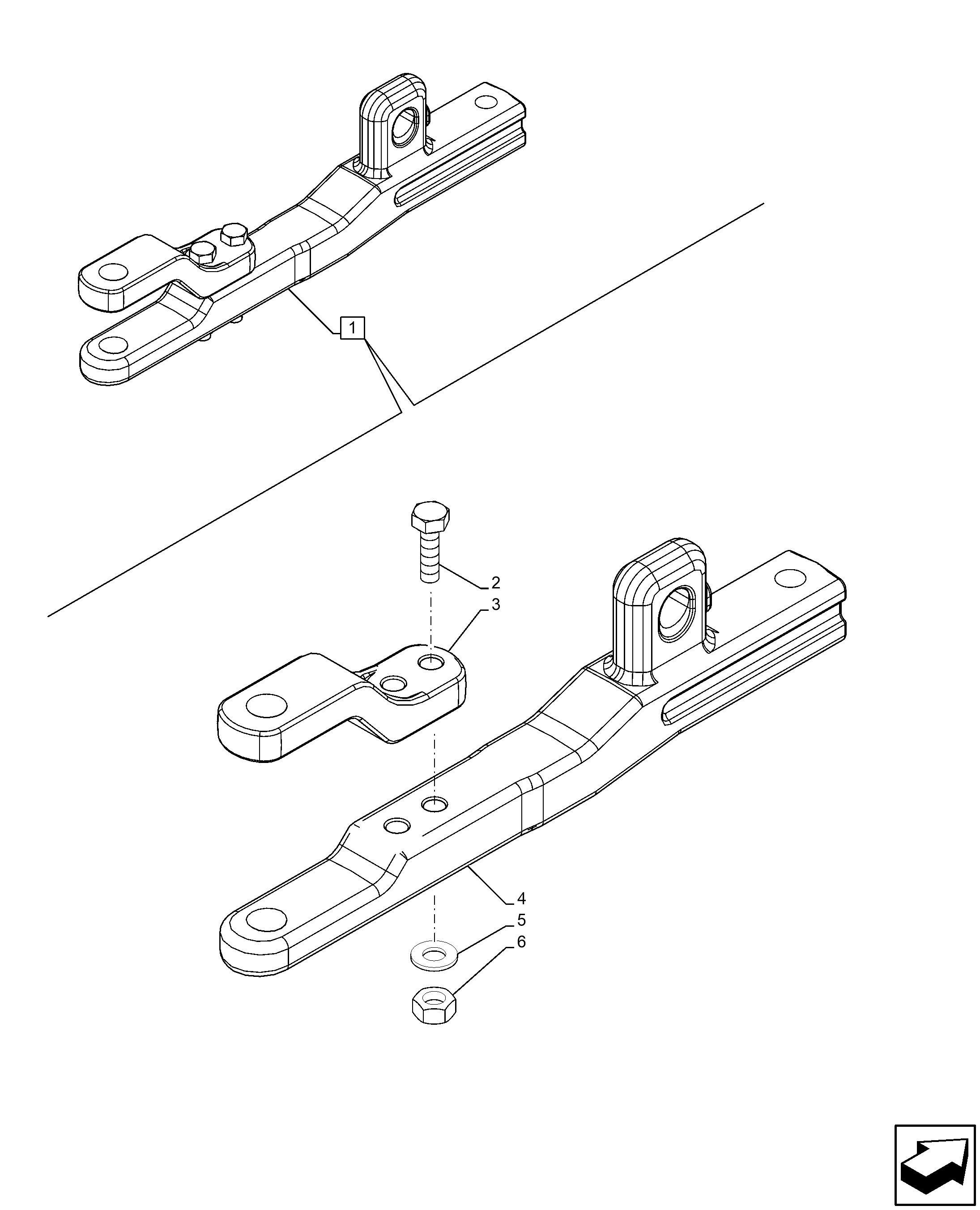 Drawbar Unit Components Var - 758465 - Automatic Hitch, Tow Hook, Hydraulic, Drawbar ...